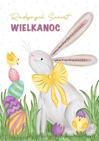 Henry, karnet B6 z kopertą, złocony, zając wielkanocny