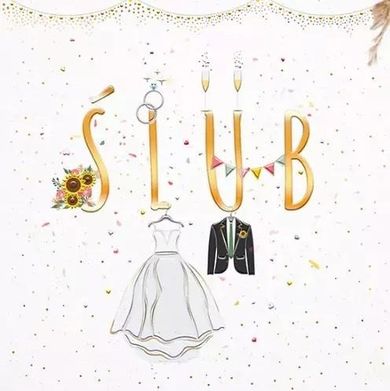 Henry, karnet kwadratowy, Ślub Państwo Młodzi