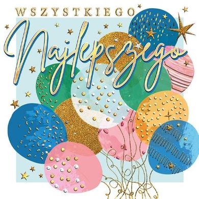 Henry, karnet kwadratowy, Urodziny, Balony