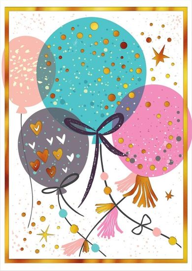 Henry, karnet mini B8, Balony brokatowe