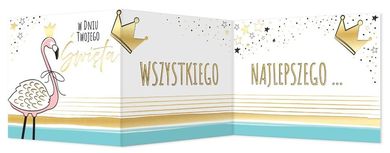 Henry, karnet składany B6, Urodziny, Flaming