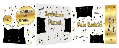 Henry, karnet składany B6, Urodziny, Koty