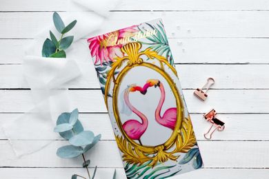 Henry, karnet ślub, flamingi