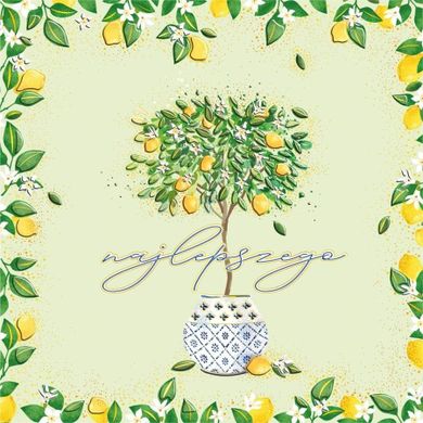 Henry, karnet z kopertą, 15-15 cm, Drzewko Cytryn