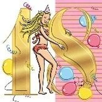 Henry, karnet z kopertą, urodziny 18, 15-15 cm, superwomen