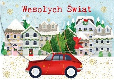 Henry, koperta B6 na pieniądze, Auto z choinką