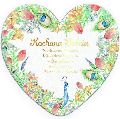 Henry, laurka dwustronna, Serce Babcia, Paw w tulipanach