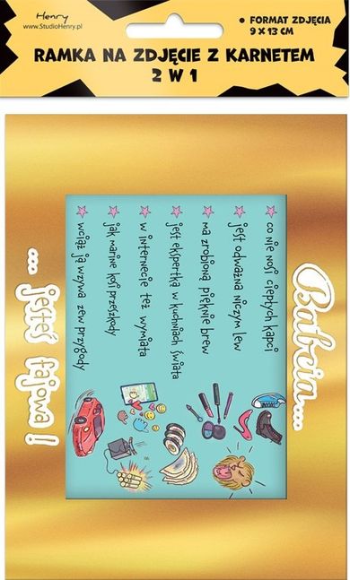 Henry, ramka na zdjęcia, pozioma, B6, Fajna Babcia