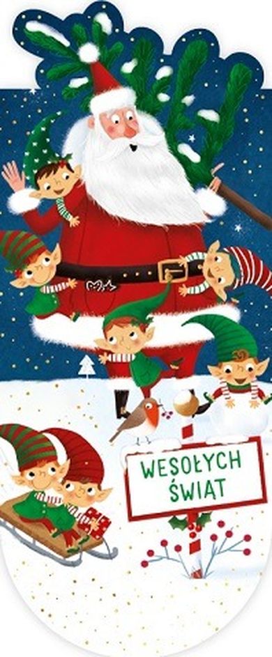 Henry, zakładka do książki, magnetyczna, Mikołaj z elfami