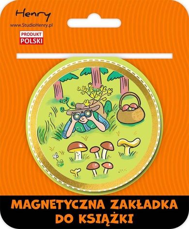 Henry, zakładka magnetyczna do książki, grzyby