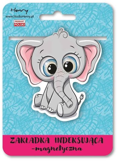 Henry, zakładka magnetyczna do książki, Słoń