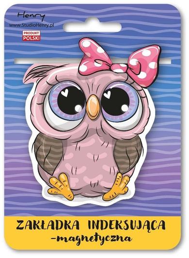 Henry, zakładka magnetyczna do książki, Sowa Adult