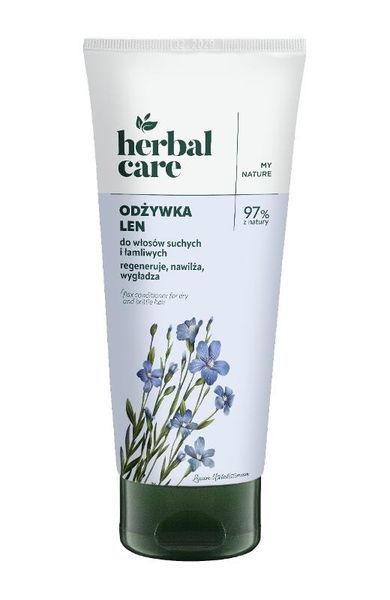 Herbal Care, odżywka do włosów suchych i łamliwych, len, 200 ml