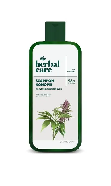 Herbal Care, szampon do włosów osłabionych, konopie, 330 ml