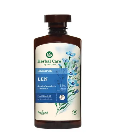 Herbal Care, szampon lniany, Witalność i Blask, 330 ml