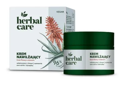 Herbal Care, Vegan, krem nawilżający na dzień i noc z kwasem fitowym i aloesem, 50 ml