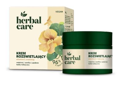 Herbal Care, Vegan, krem rozświetlający na dzień i noc z witaminą c i nasturcją, 50 ml