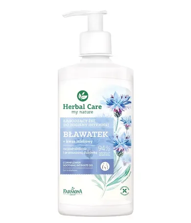 Herbal Care, żel do higieny intymnej, łagodzący, Bławatek, 330 ml