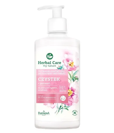 Herbal Care, żel do higieny intymnej, ultradelikatny, Czystek, 330 ml