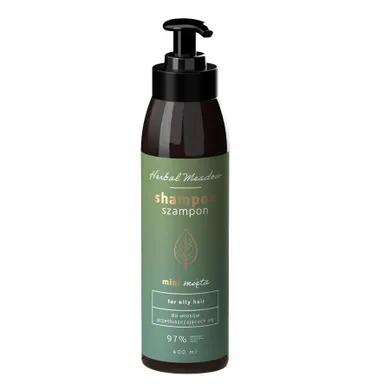 Herbal Meadow, szampon do włosów Mięta, 400 ml