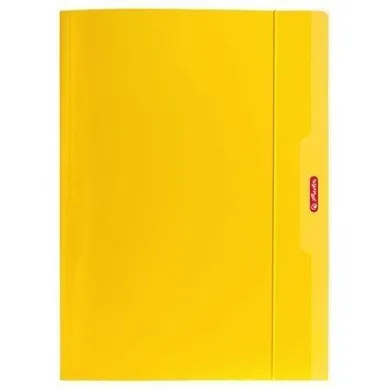 Herlitz, Color Blocking, teczka A4 z gumką, żółty, 1 szt.