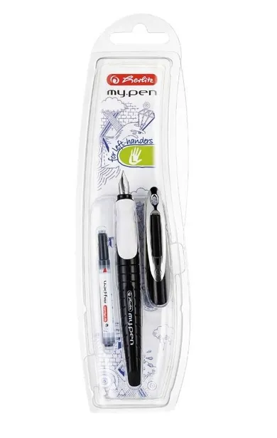 Herlitz, My.pen, pióro wieczne dla leworęcznych, czarno-białe