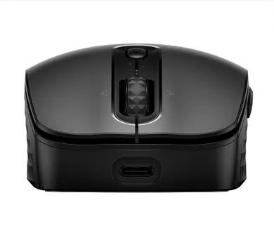 Hewlett, Packard, mysz hp 690 qi, charging rechargeable wireless mouse black bezprzewodowa z akumulatorem czarna 7m1d4aa