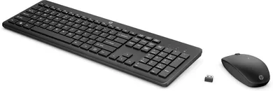 Hewlett-Packard, Wireless Mouse & Keyboard Combo, klawiatura i mysz, bezprzewodowe, czarne, HP 230