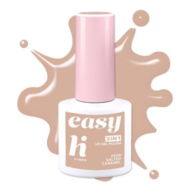 Hi Hybrid, Easy 3w1, lakier hybrydowy, nr 608 salted caramel, 5 ml