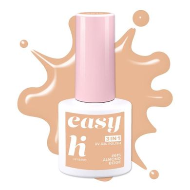 Hi Hybrid, Easy 3w1, lakier hybrydowy, nr 615 almond beige, 5 ml