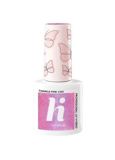 Hi Hybrid, lakier hybrydowy, Butterfly, nr 261 Twinkle Pink, 5 ml