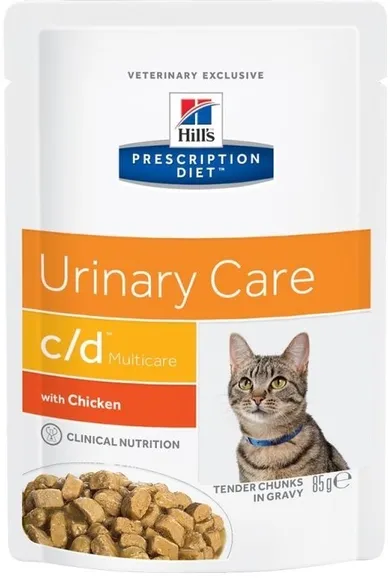 Hill's Prescription Diet, Feline c/d, Kurczak, saszetka dla kota, 85g