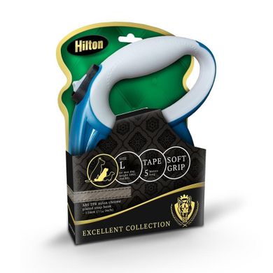 Hilton, Smart Dog Tape L, smycz automatyczna, granatowa, 5m