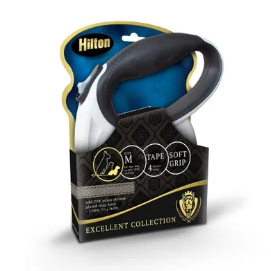 Hilton, Smart Dog Tape M, smycz automatyczna, biała, 4m