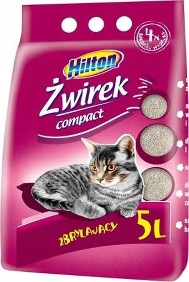 Hilton, żwirek dla kota, zbrylający, traw, 5 L