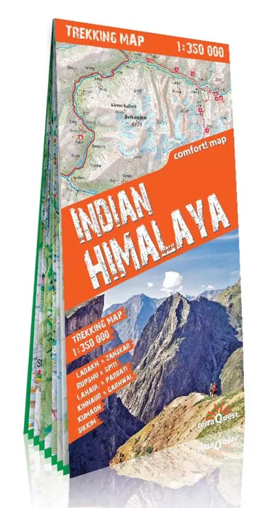 Himalaje Indyjskie (Indian Himalaya). Laminowana mapa trekkingowa