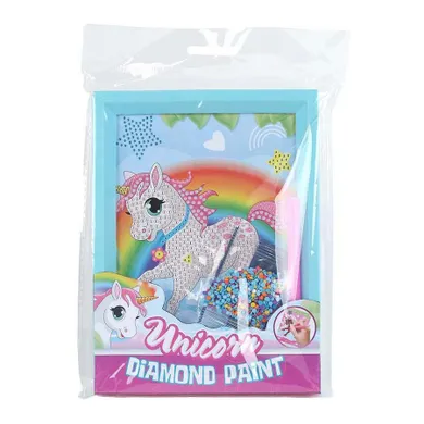 Hipo, diamentowa mozaika z ramką, jednorożec, 18,5 cm, 1 szt.