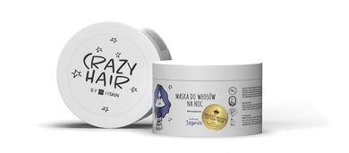 HiSkin, Crazy Hair, maska do włosów na noc, jagoda, 300 ml
