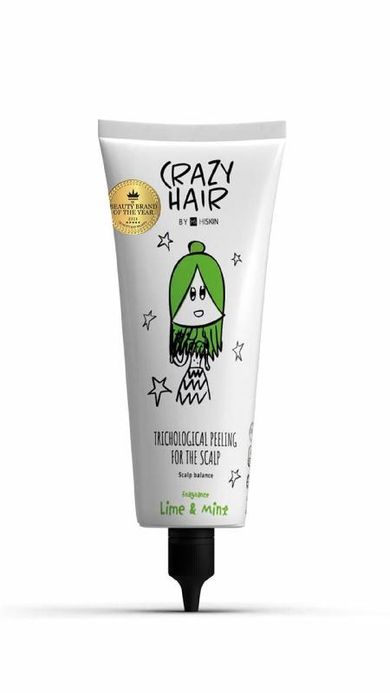 HiSkin, Crazy Hair, peeling trychologiczny do skóry głowy, limonka i mięta, 100 ml
