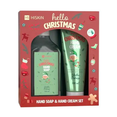 HiSkin, Hello Christmas Słodka Pistacja, zestaw: krem do rąk, 60 ml + mydło do rąk, słodka pistacja, 200 ml