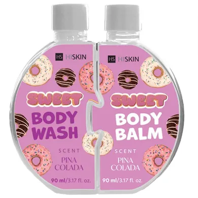 Hiskin Puzzle body pina colada, żel do mycia ciała + balsam do ciała, 2-90 ml