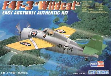 Hobby Boss, F4F-3 Wildcat, model do sklejania, 1:72