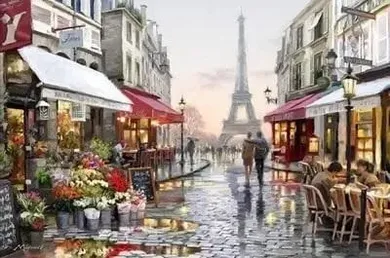 Hobby Maniak, malowanie po numerach, Mokry Paryż, 40-50 cm