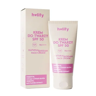 Holify, krem do twarzy prebiotyczny SPF50, 50 ml