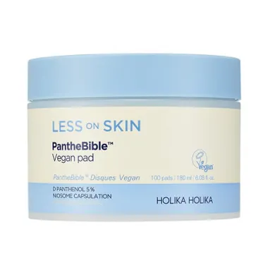 Holika Holika, Less On Skin Panthebible Vegan Pad, łagodzące płatki do miejscowego stosowania na skórze, 180 ml