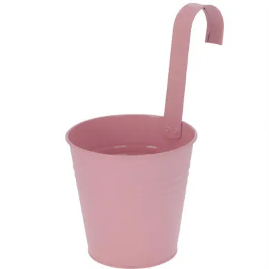 Home Styling Collection, cynkowa osłonka na doniczkę z hakiem, 13-13,5 cm