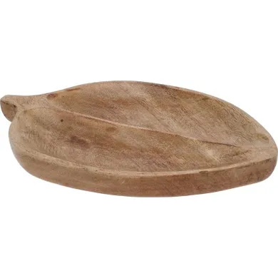 Home Styling Collection, deska do serwowania w kształcie liścia, drewno mango, 27-17 cm