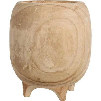 Home Styling Collection, doniczka na nóżkach, drewno paulowni, 27 cm