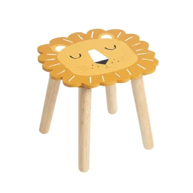 Home Styling Collection, drewniany stołek dziecięcy, safari, 28 cm