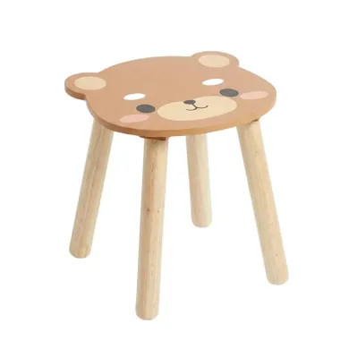 Home Styling Collection, drewniany stołek dziecięcy, safari, 28 cm